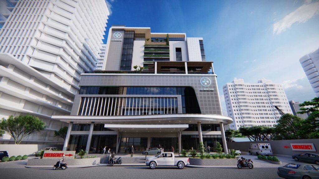 Artist’s rendering of Makati Life Medical Center facade.
