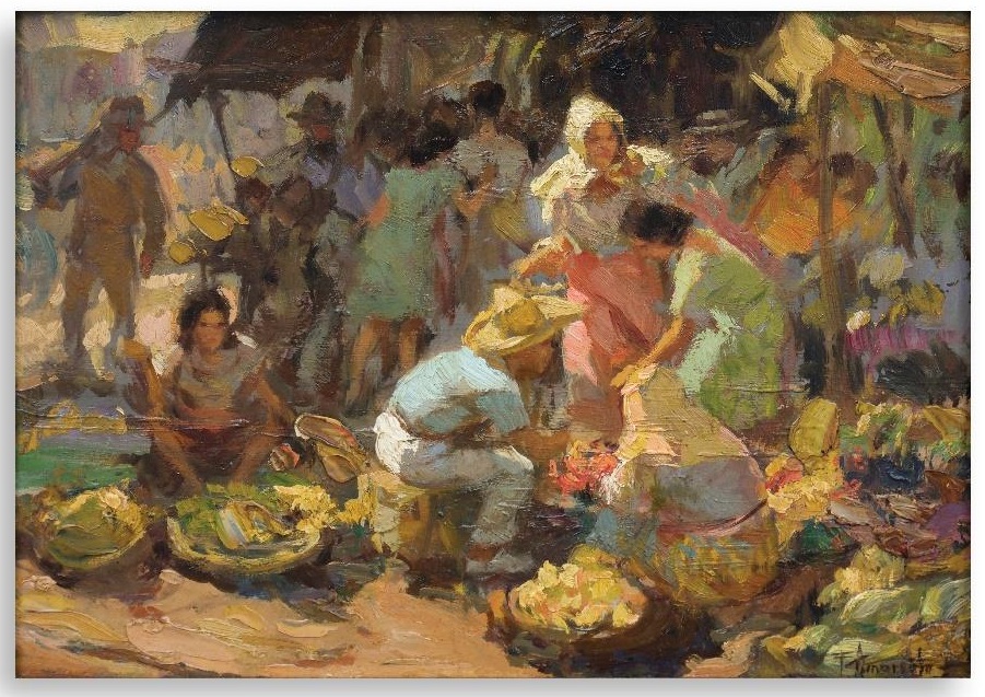 Market Scene (En Plein-Air) Fernando Amorsolo (1892 - 1972)