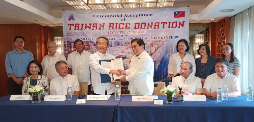 Taiwan to donate 2,000 mt of rice to the Philippines