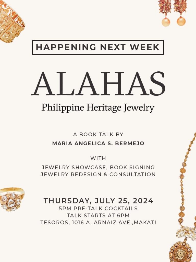 Renowned jeweler to talk about her book on Philippine heritage jewelry