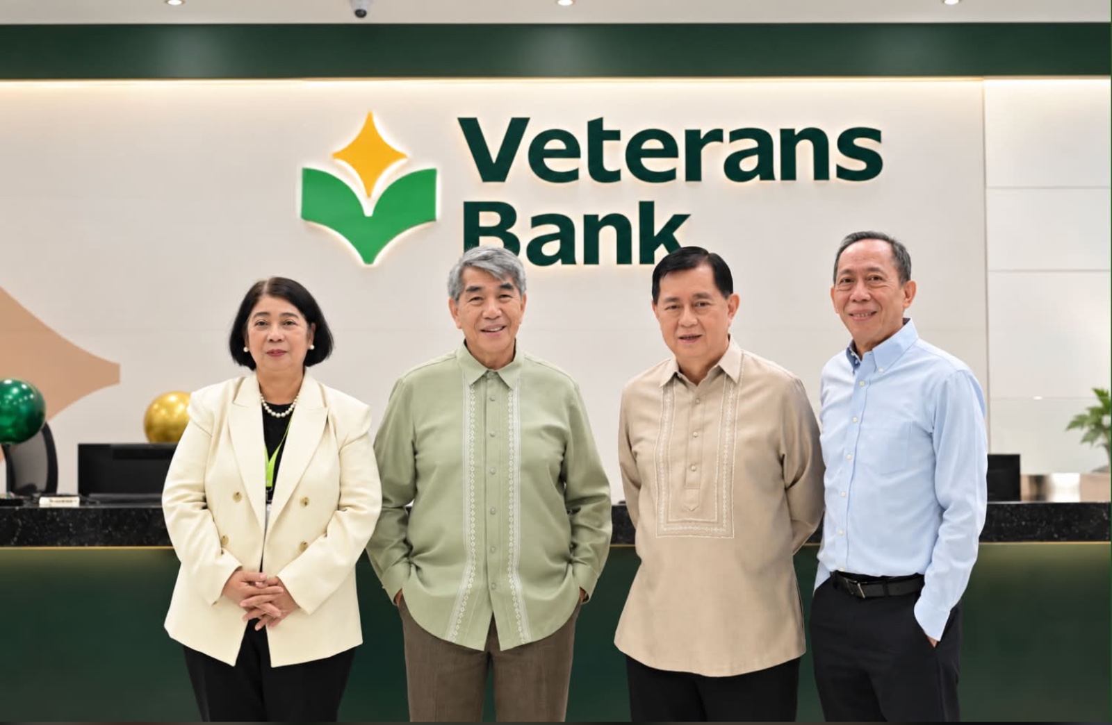 Opening of Veterans Bank Ayala Main Office Branch with Chairman Emmanuel Herbosa (2nd from left) along with (L-R) EVP Cynthia Almirez, Chief Finance Officer and Controller; Bank Director Cesar Rubio; and SVP Edwin Amahan, Head of Branch Banking Sector.